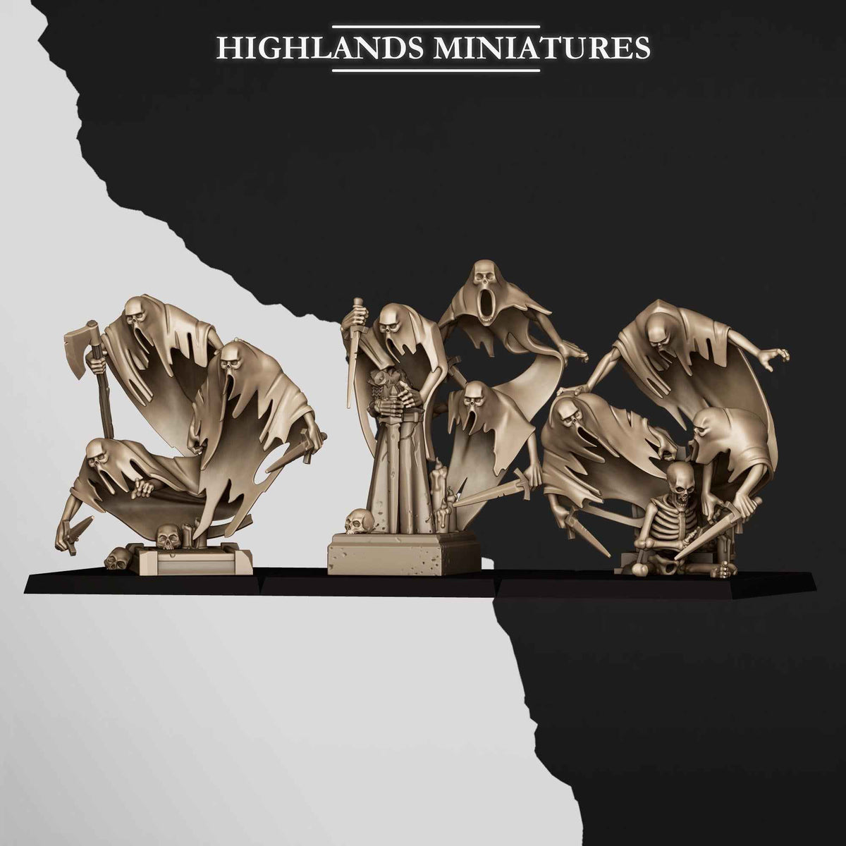 Ghosts Swarms | Transilvanya The Fallen Realm | Highlands Miniatures | 32mm Scale Resin Tabletop RPG Figures for Roleplaying and Wargaming