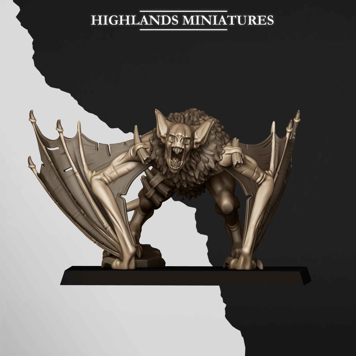 Pit Bat | Transilvanya The Fallen Realm | Highlands Miniatures | 32mm Scale Resin Tabletop RPG Figures for Roleplaying and Wargaming