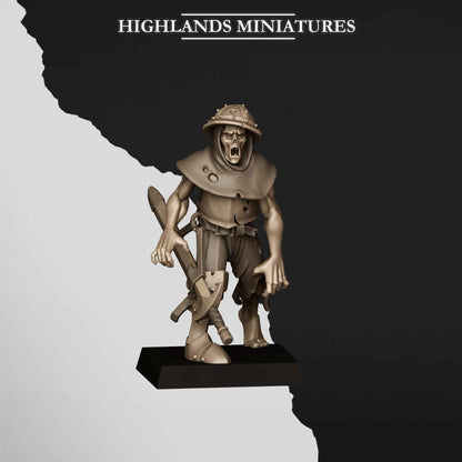 Zombies | Transilvanya The Fallen Realm | Highlands Miniatures | 32mm Scale Resin Tabletop RPG Figures for Roleplaying and Wargaming