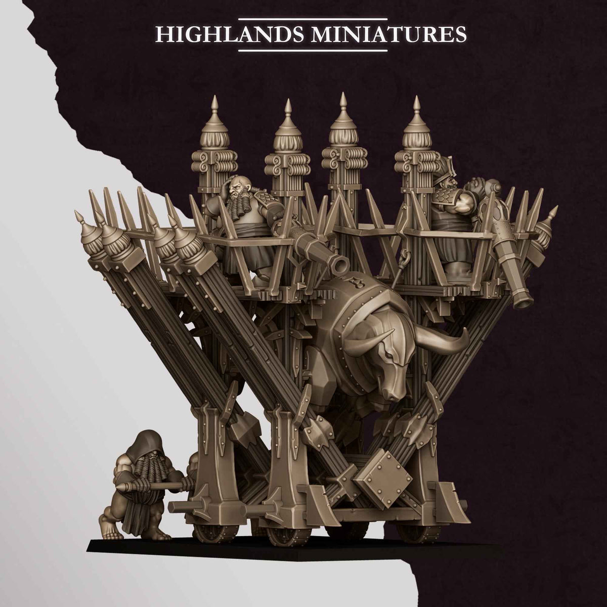 Blazing Icon of Marduk | Sons of Marduk | Highlands Miniatures | 32mm Scale Resin Tabletop RPG Figures for Roleplaying and Wargaming