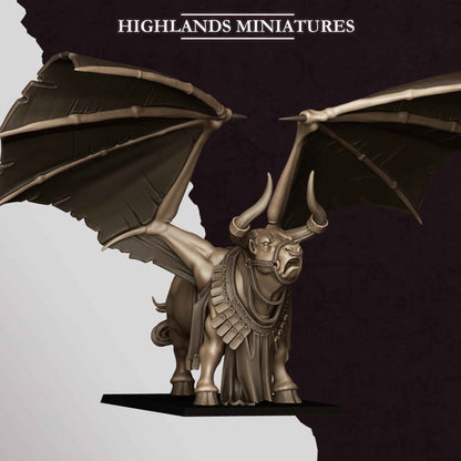 Marduk Bull | Sons of Marduk | Highlands Miniatures | 32mm Scale Resin Tabletop RPG Figures for Roleplaying Wargaming