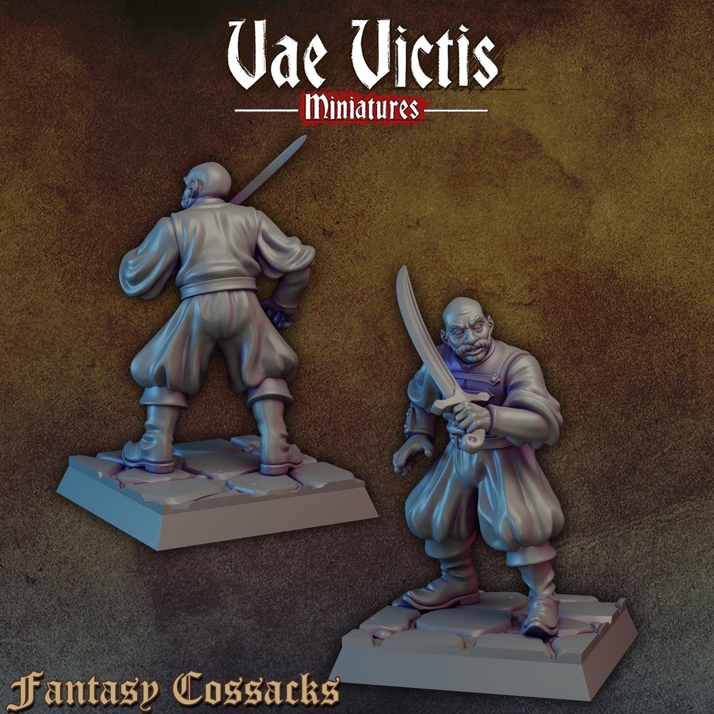 Fantasy Cossacks | Vae Victis Miniatures | 32mm Scale Resin Printed Tabletop RPG Figures for Tabletop Roleplaying or Wargaming