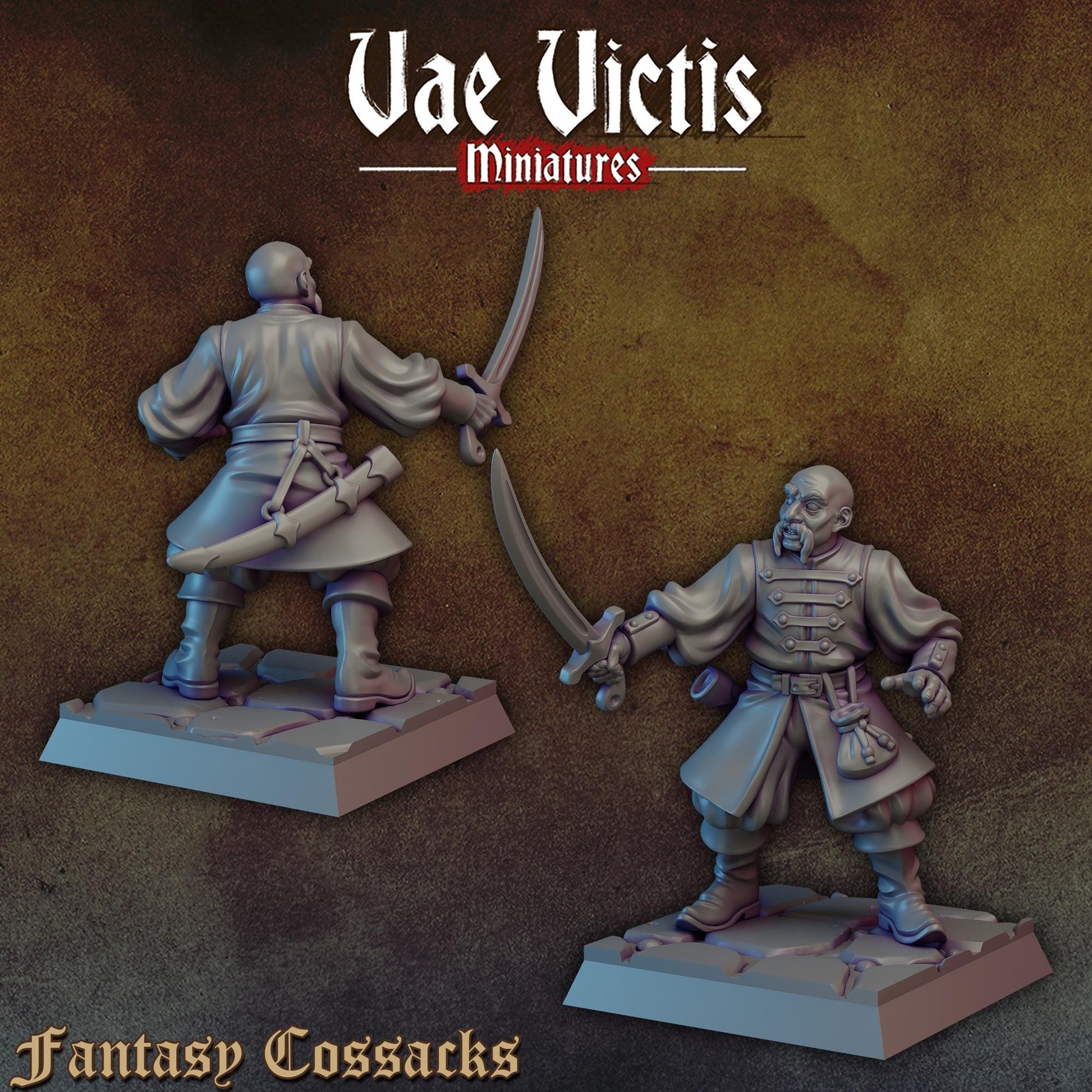 Fantasy Cossacks | Vae Victis Miniatures | 32mm Scale Resin Printed Tabletop RPG Figures for Tabletop Roleplaying or Wargaming