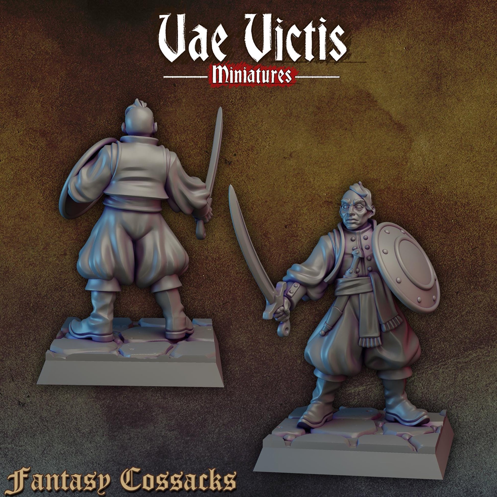 Fantasy Cossacks | Vae Victis Miniatures | 32mm Scale Resin Printed Tabletop RPG Figures for Tabletop Roleplaying or Wargaming