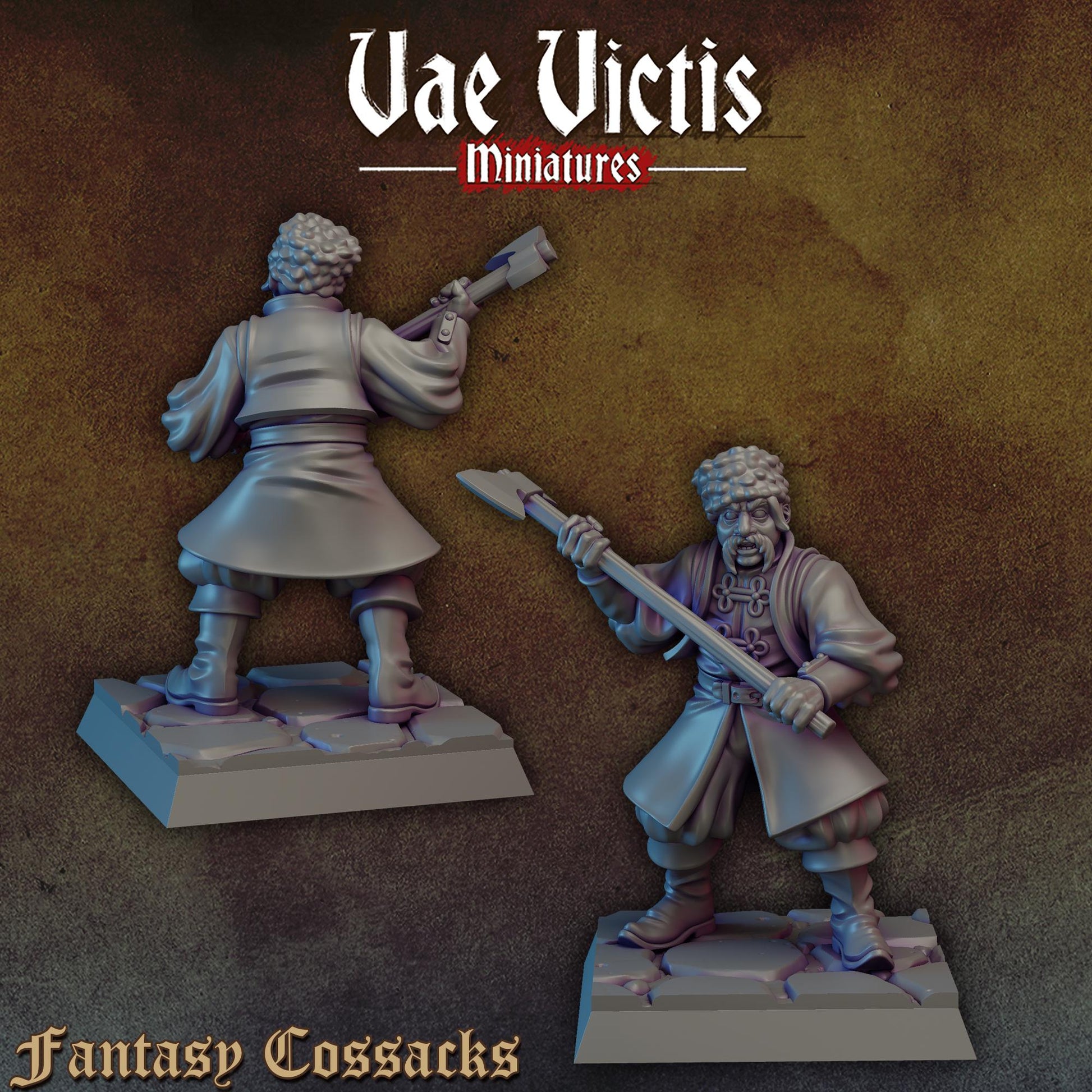 Fantasy Cossacks | Vae Victis Miniatures | 32mm Scale Resin Printed Tabletop RPG Figures for Tabletop Roleplaying or Wargaming
