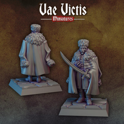 Cossack Leader | Vae Victis Miniatures | 32mm Scale Resin Printed Tabletop RPG Figures for Tabletop Roleplaying or Wargaming