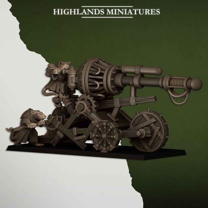 Sewer Vermin Cannon | Sewer Vermin | Highlands Miniatures | 32mm Scale Resin TTRPG Figures for Roleplaying and Wargaming