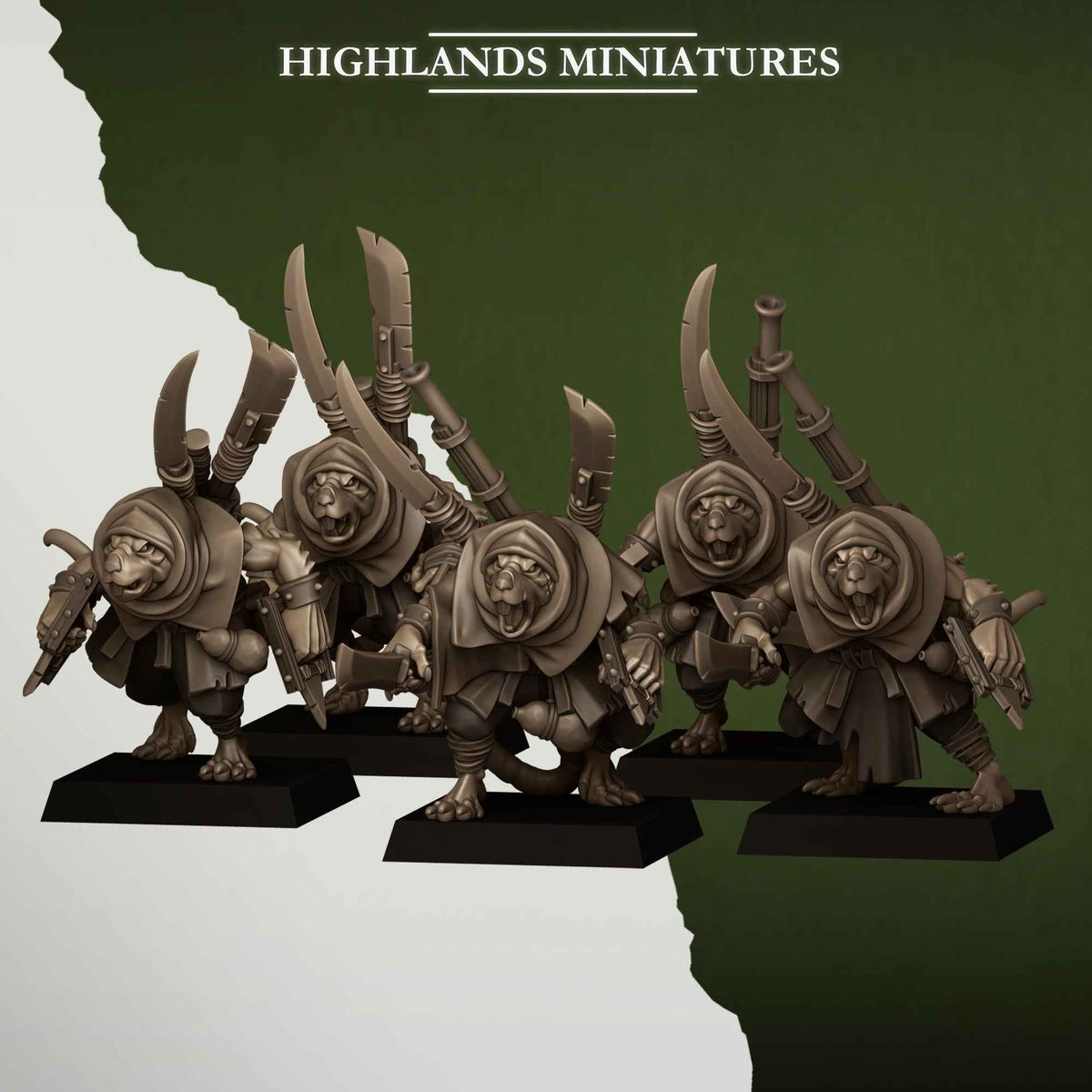 Sewer Vermin Smugglers | Sewer Vermin | Highlands Miniatures | 32mm Scale Resin TTRPG Figures for Roleplaying and Wargaming