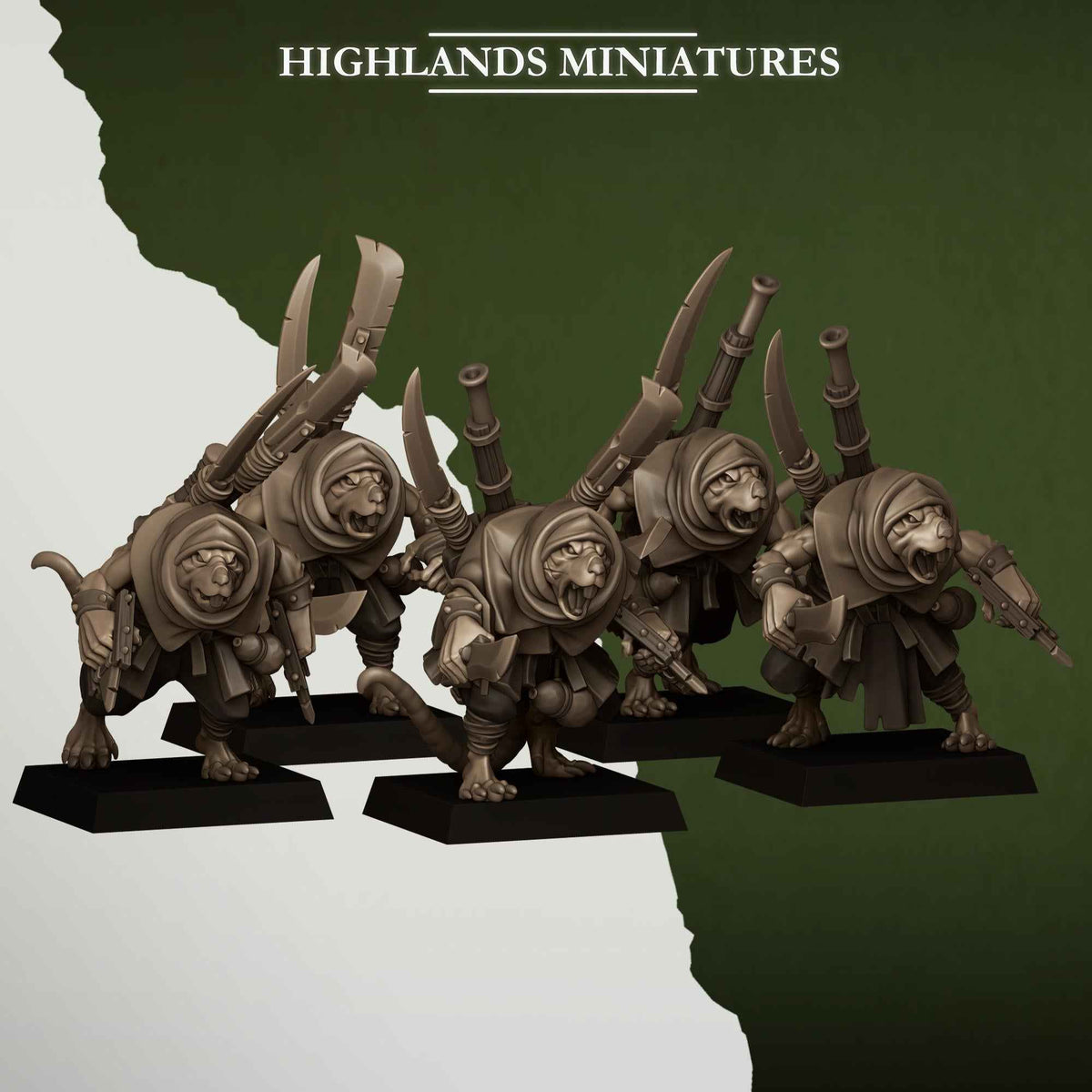 Sewer Vermin Smugglers | Sewer Vermin | Highlands Miniatures | 32mm Scale Resin TTRPG Figures for Roleplaying and Wargaming