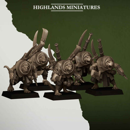 Sewer Vermin Smugglers | Sewer Vermin | Highlands Miniatures | 32mm Scale Resin TTRPG Figures for Roleplaying and Wargaming