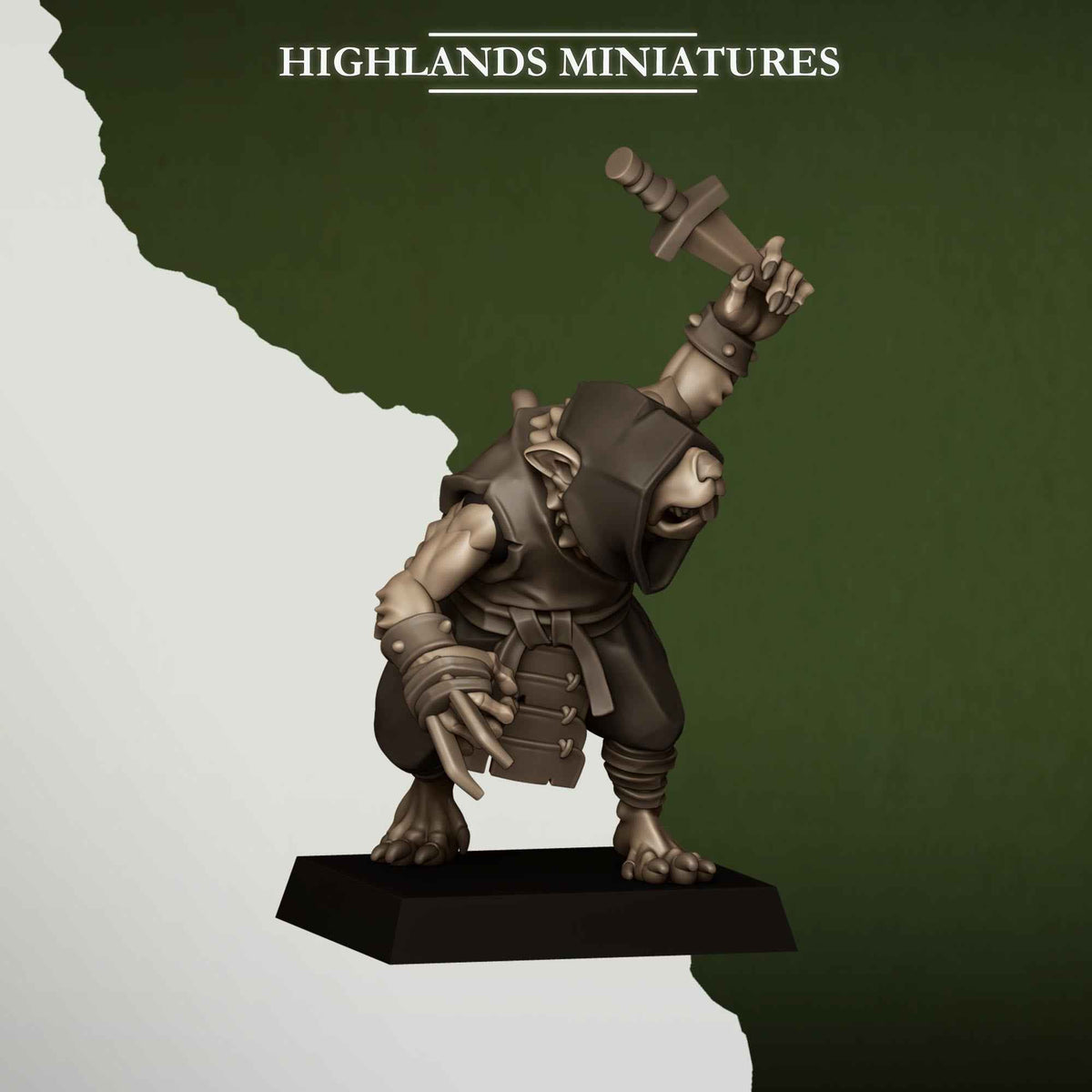 Sewer Vermin Thugs | Sewer Vermin | Highlands Miniatures | 32mm Scale Resin TTRPG Figures for Roleplaying and Wargaming