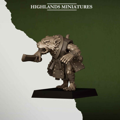 Sewer Vermin Thugs | Sewer Vermin | Highlands Miniatures | 32mm Scale Resin TTRPG Figures for Roleplaying and Wargaming