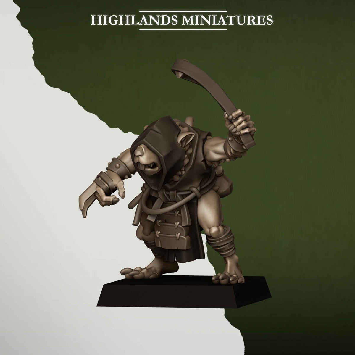 Sewer Vermin Thugs | Sewer Vermin | Highlands Miniatures | 32mm Scale Resin TTRPG Figures for Roleplaying and Wargaming