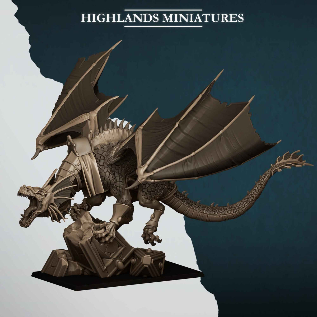 Aegean Dragon | Aegean Elves | Highlands Miniatures | 32mm Scale Resin Tabletop RPG Figures for Roleplaying and Wargaming