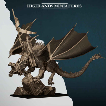 Aegean Dragon | Aegean Elves | Highlands Miniatures | 32mm Scale Resin Tabletop RPG Figures for Roleplaying and Wargaming