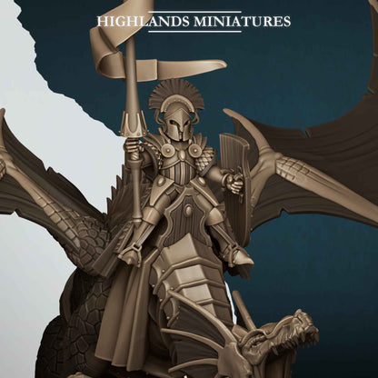 Aegean Dragon | Aegean Elves | Highlands Miniatures | 32mm Scale Resin Tabletop RPG Figures for Roleplaying and Wargaming