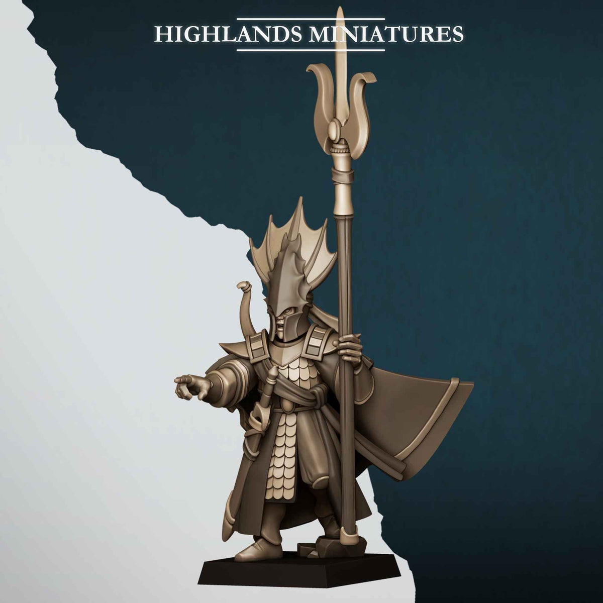 Aegean Elf Lord of the Sea | Aegean Elves | Highlands Miniatures | 32mm Scale Resin Tabletop RPG Figures for Roleplaying and Wargaming