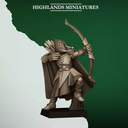 Feral Archers | Feral Elves | Highlands Miniatures | 32mm Scale Resin Tabletop RPG Figures for Roleplaying and Wargaming