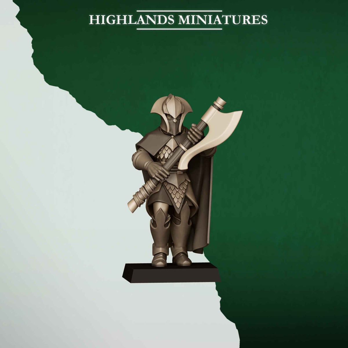 Feral Axemen | Feral Elves | Highlands Miniatures | 32mm Scale Resin Tabletop RPG Figures for Roleplaying and Wargaming