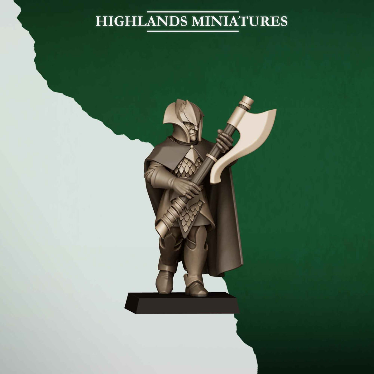Feral Axemen | Feral Elves | Highlands Miniatures | 32mm Scale Resin Tabletop RPG Figures for Roleplaying and Wargaming