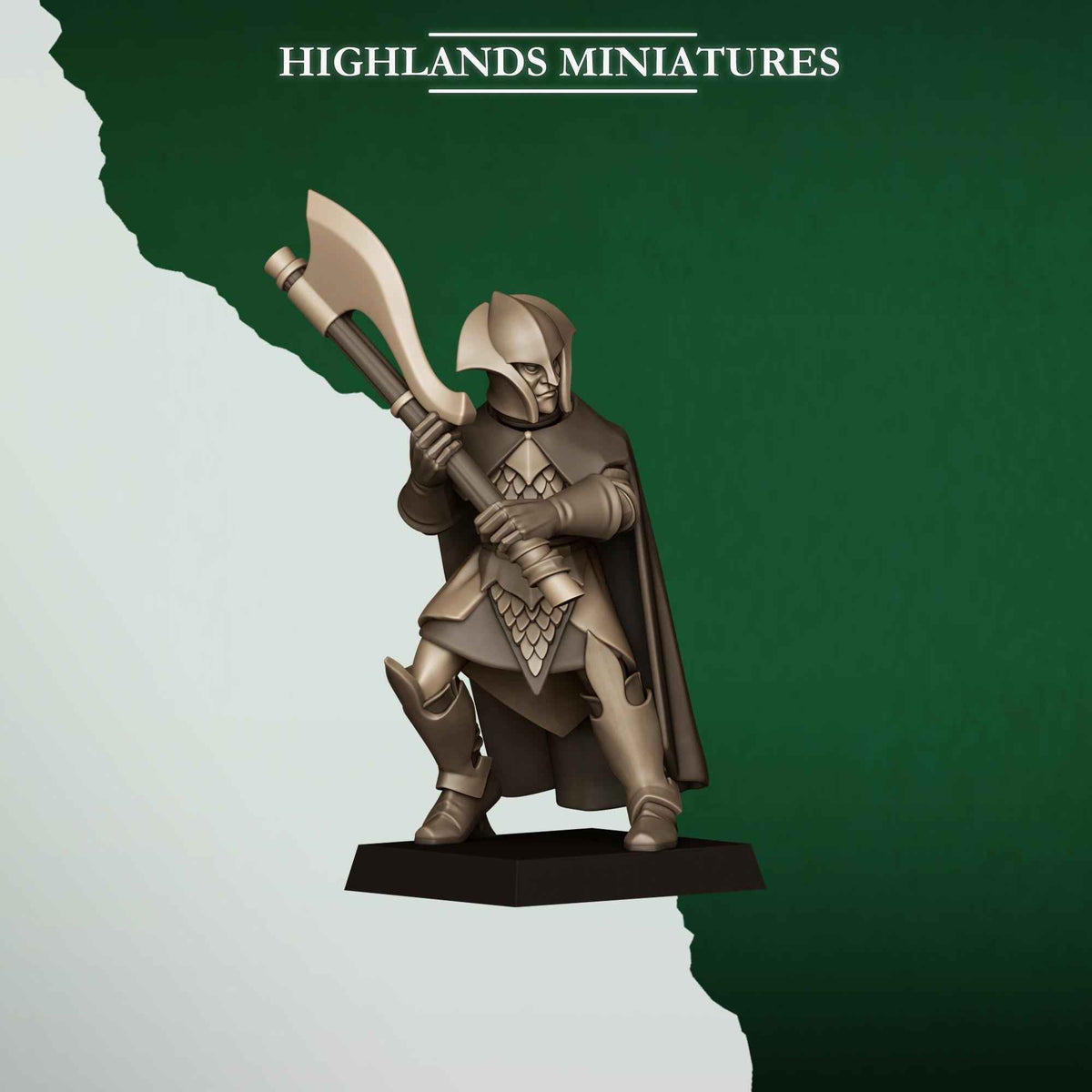 Feral Axemen | Feral Elves | Highlands Miniatures | 32mm Scale Resin Tabletop RPG Figures for Roleplaying and Wargaming