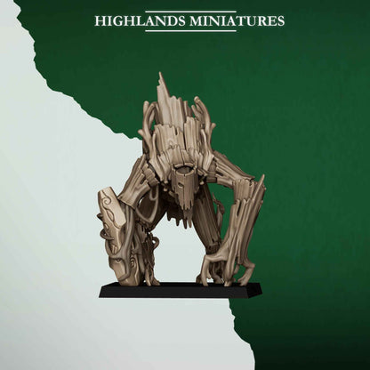 Forest Golems | Feral Elves | Highlands Miniatures | 32mm Scale Resin Tabletop RPG Figures for Roleplaying and Wargaming