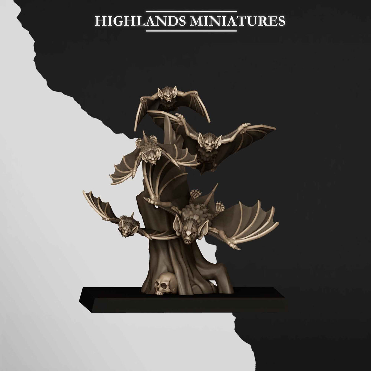 Bats Swarms | Transilvanya The Fallen Realm | Highlands Miniatures | 32mm Scale Resin Tabletop RPG Figures for Roleplaying and Wargaming