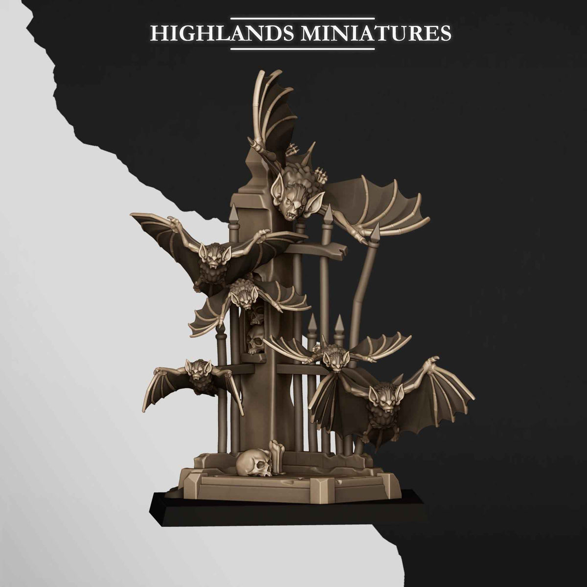 Bats Swarms | Transilvanya The Fallen Realm | Highlands Miniatures | 32mm Scale Resin Tabletop RPG Figures for Roleplaying and Wargaming