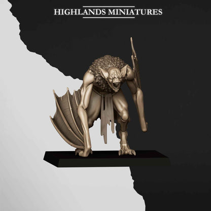 Crypt Bats | Transilvanya The Fallen Realm | Highlands Miniatures | 32mm Scale Resin Tabletop RPG Figures for Roleplaying and Wargaming