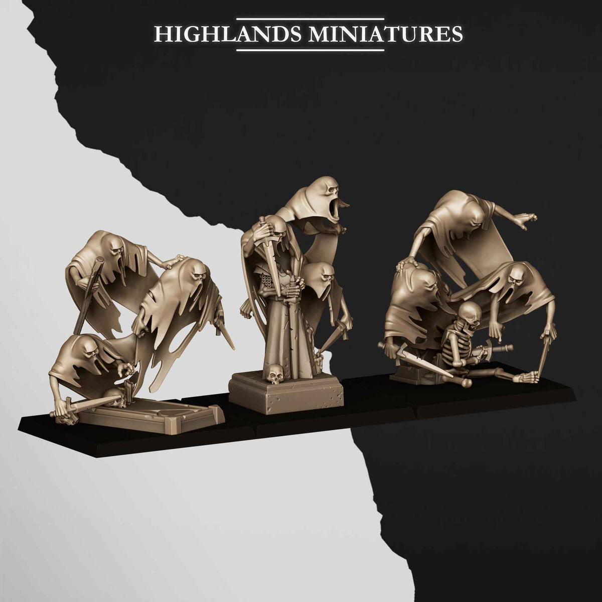 Ghosts Swarms | Transilvanya The Fallen Realm | Highlands Miniatures | 32mm Scale Resin Tabletop RPG Figures for Roleplaying and Wargaming