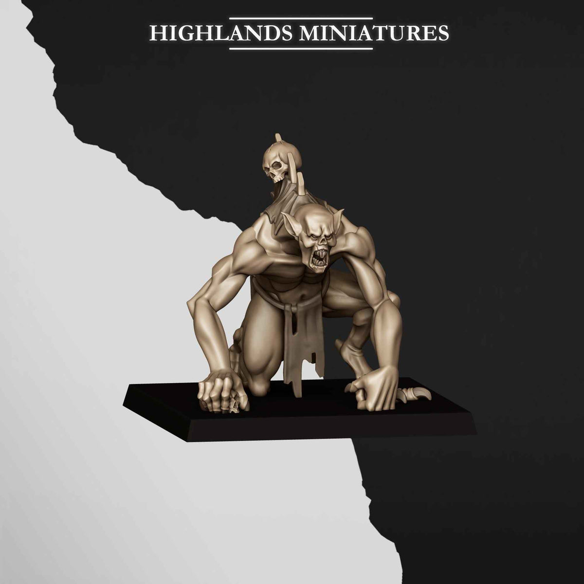 Giant Ghouls | Transilvanya The Fallen Realm | Highlands Miniatures | 32mm Scale Resin Tabletop RPG Figures for Roleplaying and Wargaming