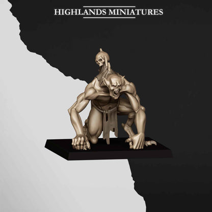 Giant Ghouls | Transilvanya The Fallen Realm | Highlands Miniatures | 32mm Scale Resin Tabletop RPG Figures for Roleplaying and Wargaming
