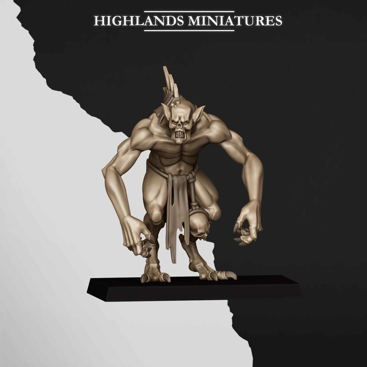 Giant Ghouls | Transilvanya The Fallen Realm | Highlands Miniatures | 32mm Scale Resin Tabletop RPG Figures for Roleplaying and Wargaming