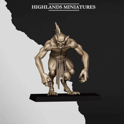 Giant Ghouls | Transilvanya The Fallen Realm | Highlands Miniatures | 32mm Scale Resin Tabletop RPG Figures for Roleplaying and Wargaming