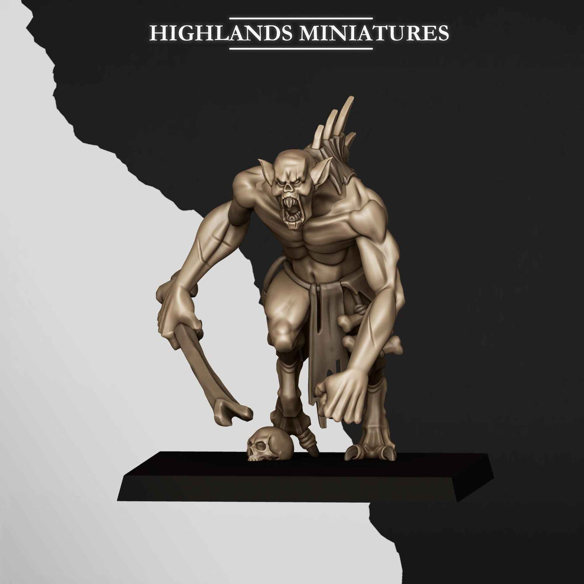 Giant Ghouls | Transilvanya The Fallen Realm | Highlands Miniatures | 32mm Scale Resin Tabletop RPG Figures for Roleplaying and Wargaming