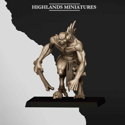Giant Ghouls | Transilvanya The Fallen Realm | Highlands Miniatures | 32mm Scale Resin Tabletop RPG Figures for Roleplaying and Wargaming