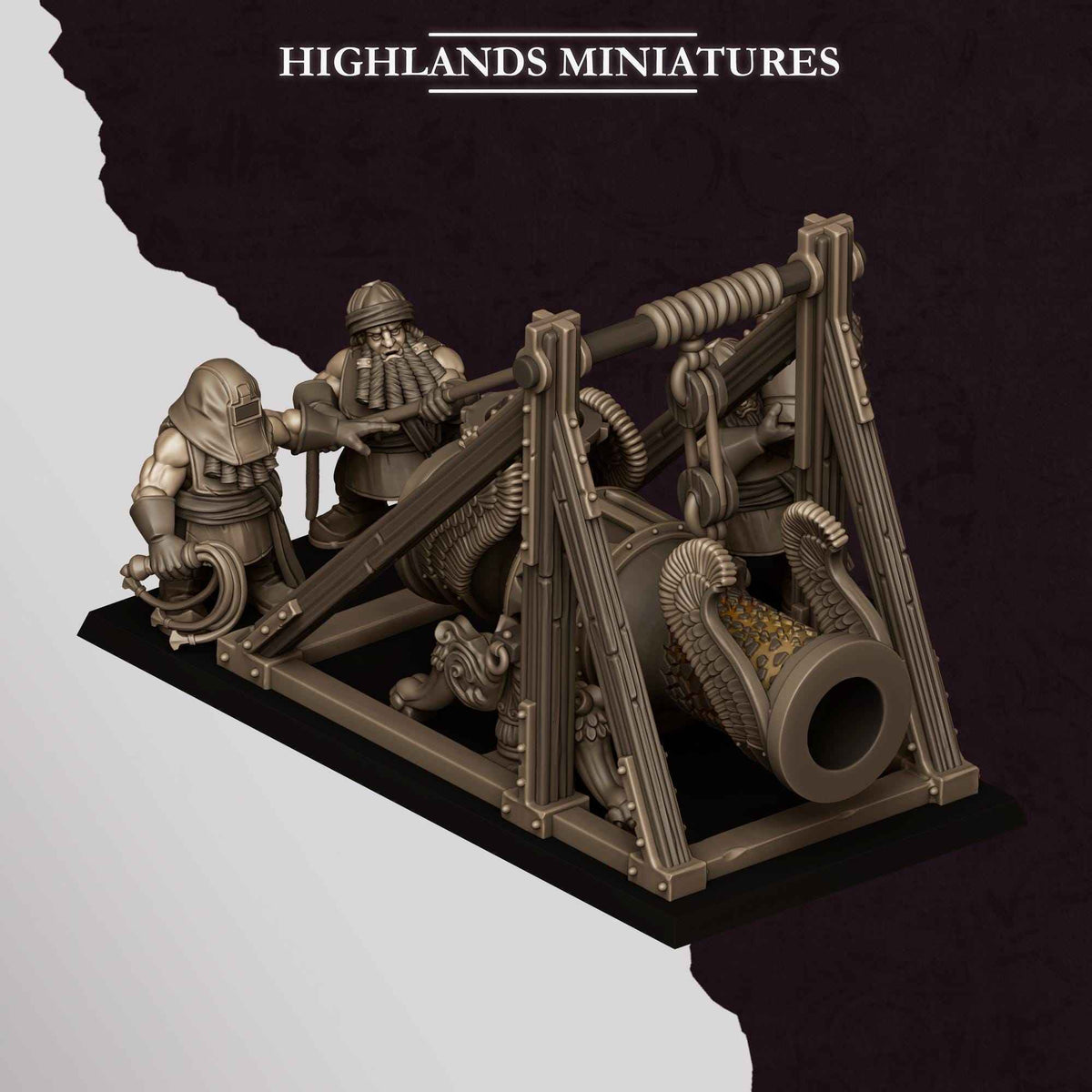 Cannon | Sons of Marduk | Highlands Miniatures | 32mm Scale Resin Tabletop RPG Figures for Roleplaying and Wargaming