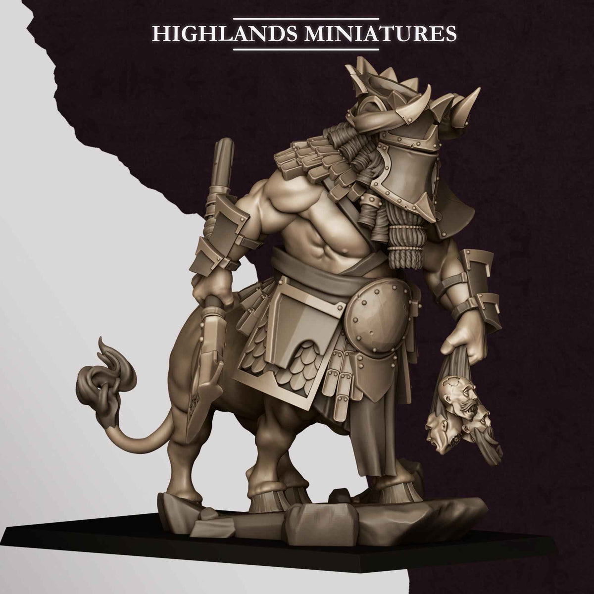 Kusarikku, Great Marduk Minotaur | Sons of Marduk | Highlands Miniatures | 32mm Scale Resin Tabletop RPG Figures for Roleplaying Wargaming