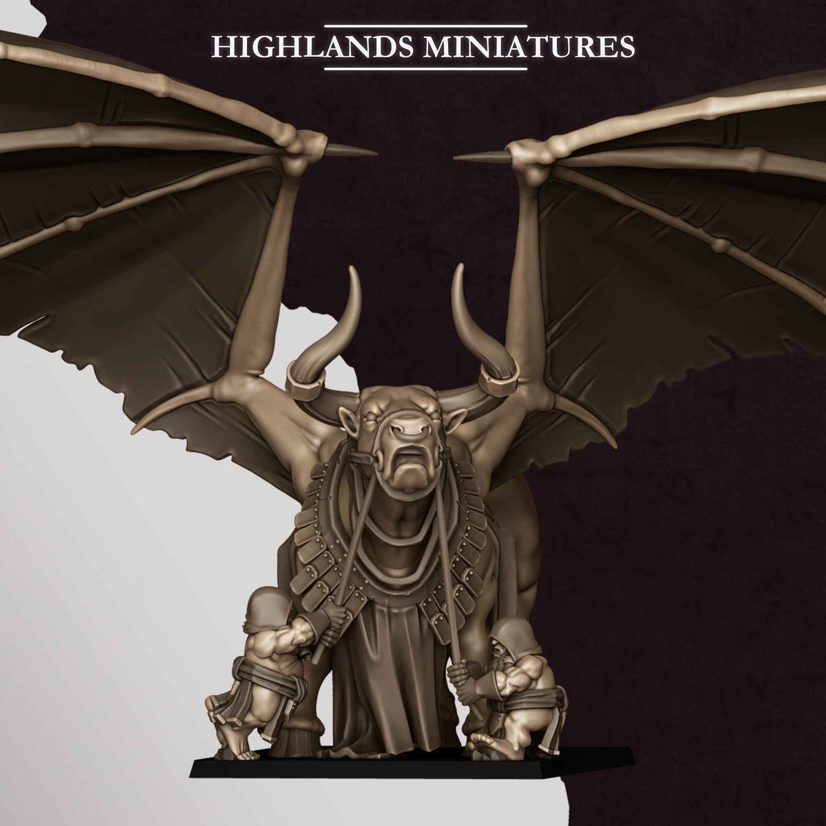Marduk Bull | Sons of Marduk | Highlands Miniatures | 32mm Scale Resin Tabletop RPG Figures for Roleplaying Wargaming