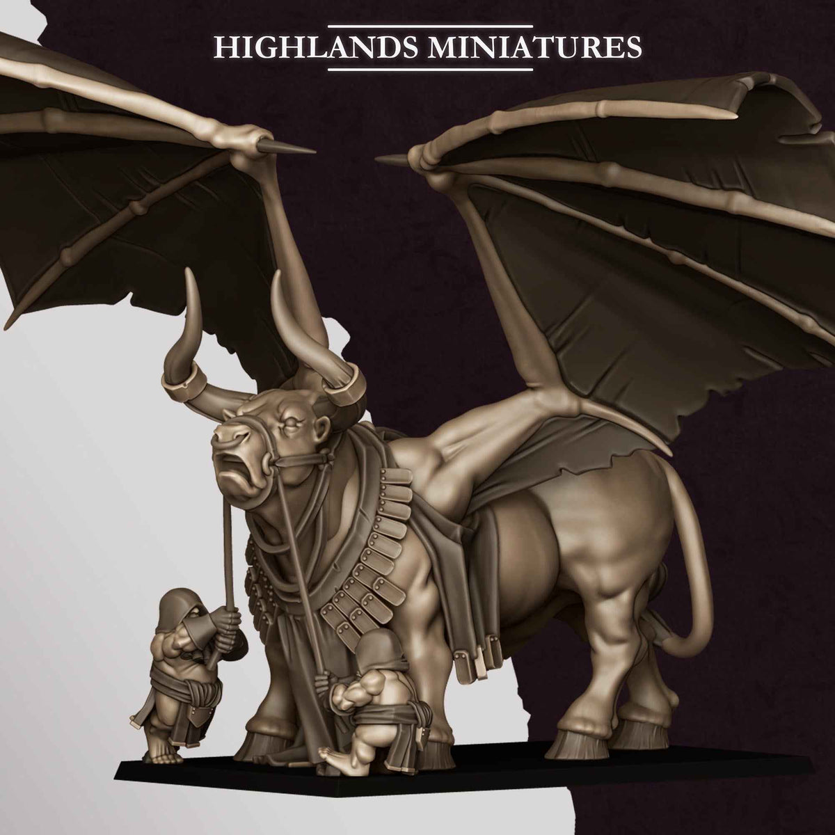Marduk Bull | Sons of Marduk | Highlands Miniatures | 32mm Scale Resin Tabletop RPG Figures for Roleplaying Wargaming