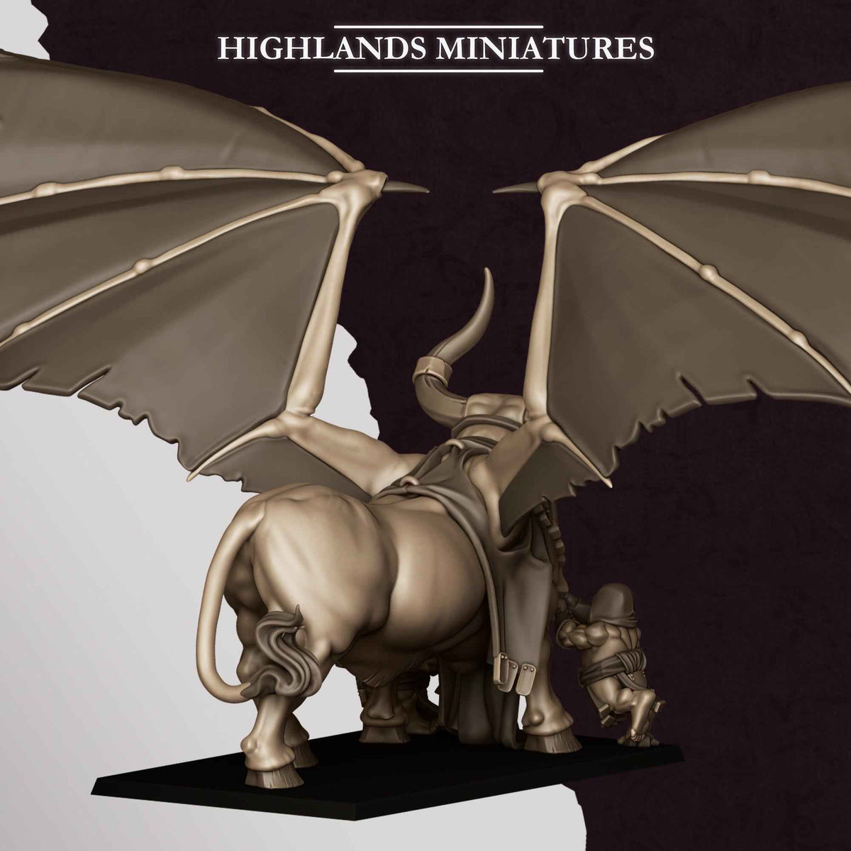 Marduk Bull | Sons of Marduk | Highlands Miniatures | 32mm Scale Resin Tabletop RPG Figures for Roleplaying Wargaming