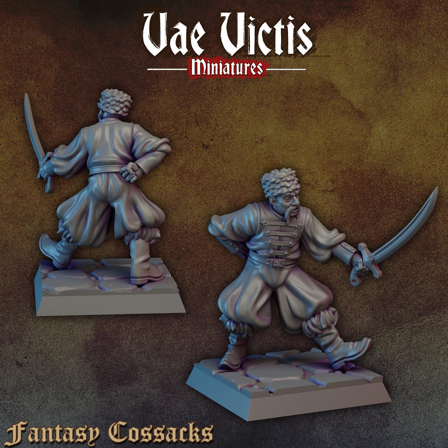 Fantasy Cossacks | Vae Victis Miniatures | 32mm Scale Resin Printed Tabletop RPG Figures for Tabletop Roleplaying or Wargaming
