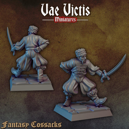 Fantasy Cossacks | Vae Victis Miniatures | 32mm Scale Resin Printed Tabletop RPG Figures for Tabletop Roleplaying or Wargaming