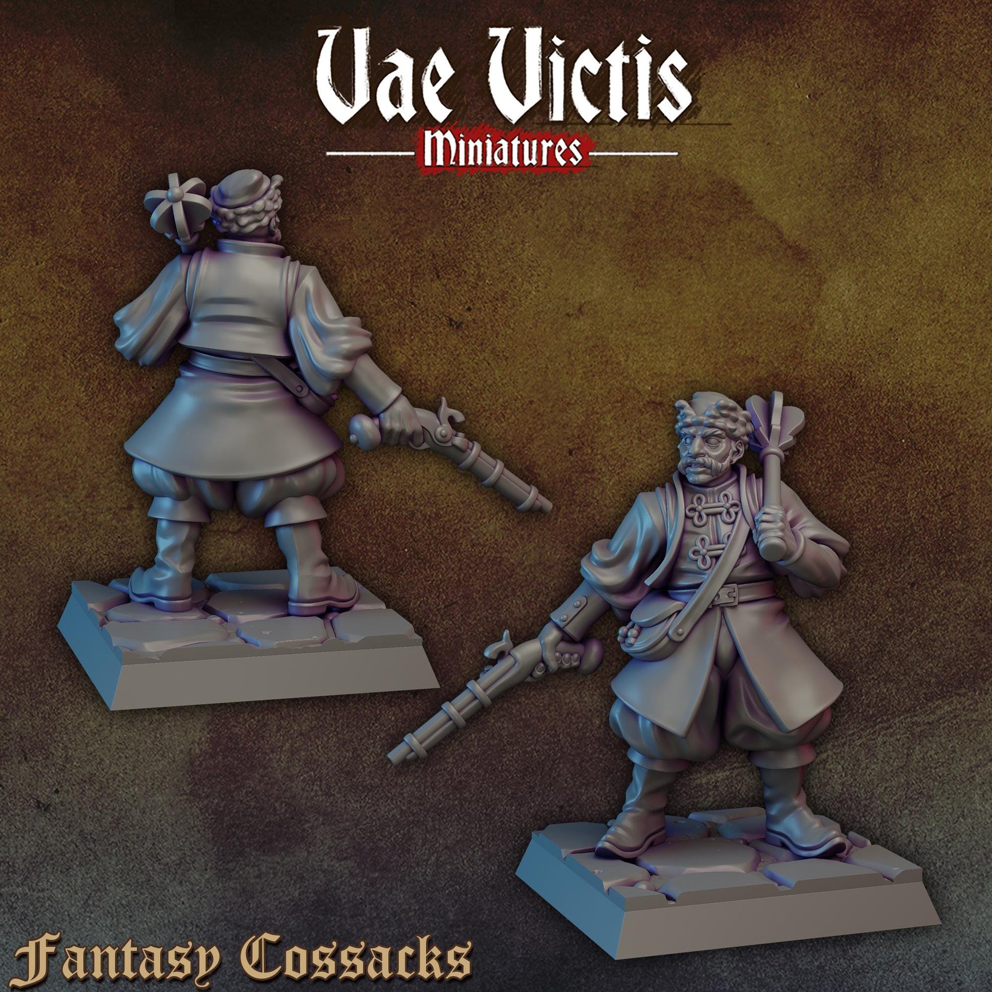Fantasy Cossacks | Vae Victis Miniatures | 32mm Scale Resin Printed Tabletop RPG Figures for Tabletop Roleplaying or Wargaming