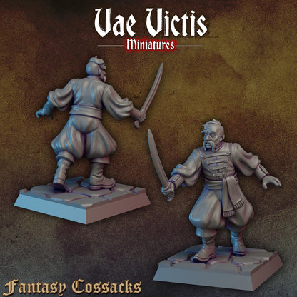 Fantasy Cossacks | Vae Victis Miniatures | 32mm Scale Resin Printed Tabletop RPG Figures for Tabletop Roleplaying or Wargaming
