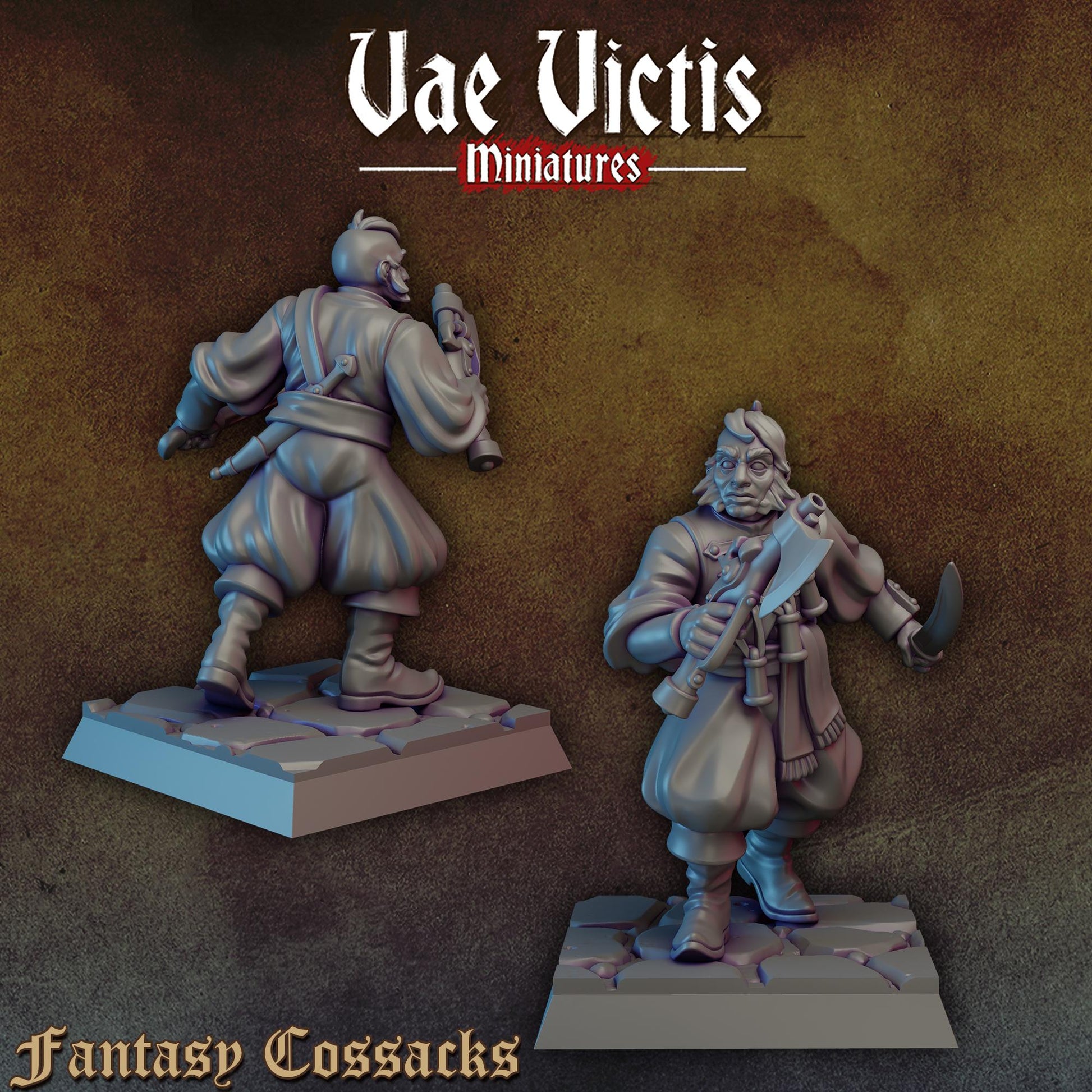 Fantasy Cossacks | Vae Victis Miniatures | 32mm Scale Resin Printed Tabletop RPG Figures for Tabletop Roleplaying or Wargaming