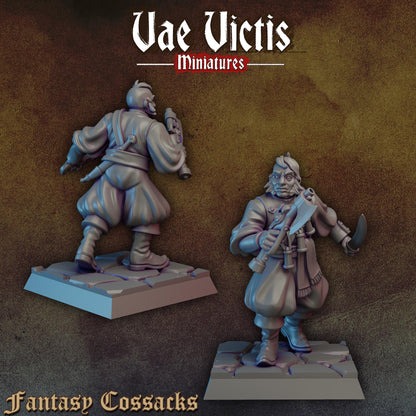 Fantasy Cossacks | Vae Victis Miniatures | 32mm Scale Resin Printed Tabletop RPG Figures for Tabletop Roleplaying or Wargaming
